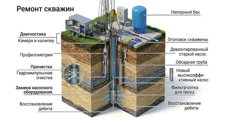 Ремонт скважин в Балаково